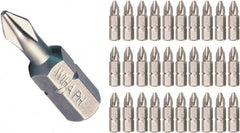Wiha - #2, Insert Phillips Screwdriver Bit - 1/4" Drive, - Americas Industrial Supply