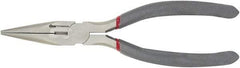 Clauss - 8" OAL, 2-7/8" Jaw Length x 7/8" Jaw Width, Long Nose Side Cutting Needle Nose Pliers - Needle Nose Jaw, Standard Head, Comfort Grip Handles - Americas Industrial Supply