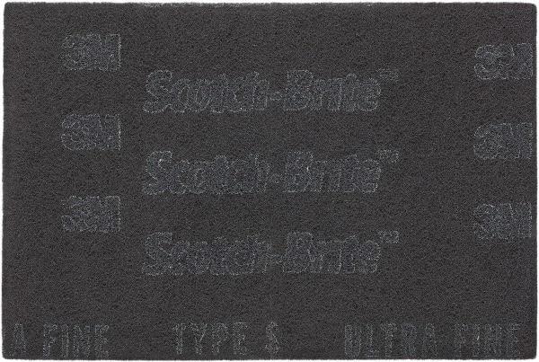 3M - Ultra Fine Grade, Silicon Carbide Hand Pad - Gray, 6" Wide x 9" Long, Nonwoven - Americas Industrial Supply
