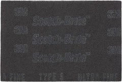 3M - Ultra Fine Grade, Silicon Carbide Hand Pad - Gray, 6" Wide x 9" Long, Nonwoven - Americas Industrial Supply