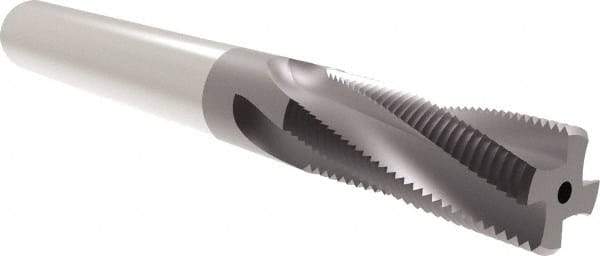 Allied Machine and Engineering - 9/16-18 UN, 0.37" Cutting Diam, 4 Flute, Solid Carbide Helical Flute Thread Mill - Internal/External Thread, 7/8" LOC, 3" OAL, 3/8" Shank Diam - Americas Industrial Supply