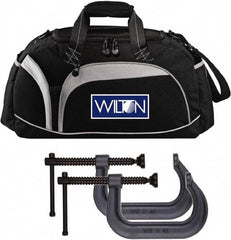 Wilton - Regular-Duty 4-1/4" Max Opening, 3-1/4" Throat Depth, Forged Steel Standard C-Clamp - 6,200 Lb Capacity, 0" Min Opening, Deep Throat - Americas Industrial Supply