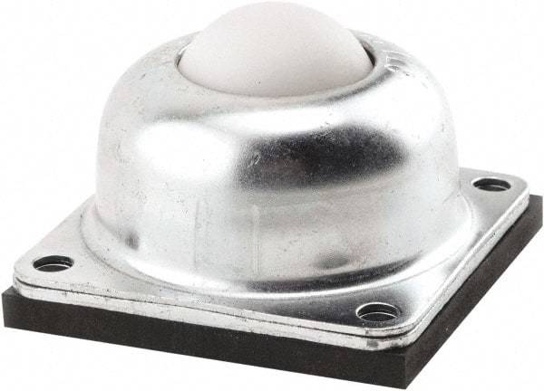 Hudson Bearing - 1-1/2 Inch Diameter, Round, Nylon Ball Transfer - 2.5625 Inch Mount Height, 250 Lb. Capacity - Americas Industrial Supply