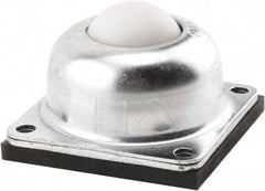 Hudson Bearing - 1-1/2 Inch Diameter, Round, Nylon Ball Transfer - 2.5625 Inch Mount Height, 250 Lb. Capacity - Americas Industrial Supply