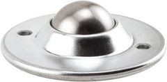 Hudson Bearing - 1-1/2 Inch Diameter, Round, Carbon Steel Ball Transfer - 3.6563 Inch Overall Diameter, 1.1406 Inch Mount Height, 200 Lb. Capacity - Americas Industrial Supply