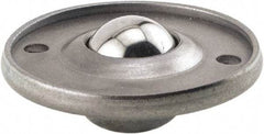 Hudson Bearing - 5/8 Inch Diameter, Round, Stainless Steel Ball Transfer - 1.6875 Inch Overall Diameter, 3/8 Inch Mount Height, 20 Lb. Capacity - Americas Industrial Supply