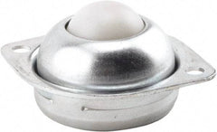 Hudson Bearing - 1 Inch Diameter, Round, Nylon Ball Transfer - 3/4 Inch Mount Height, 75 Lb. Capacity - Americas Industrial Supply