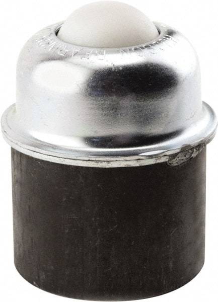 Hudson Bearing - 1-1/2 Inch Diameter, Round, Nylon Ball Transfer - 3 Inch Overall Diameter, 1.8125 Inch Mount Height, 250 Lb. Capacity - Americas Industrial Supply