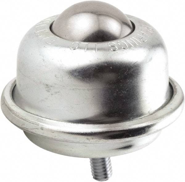 Hudson Bearing - 1-1/2 Inch Diameter, Round, Carbon Steel Ball Transfer - 3-1/4 Inch Overall Diameter, 2.3125 Inch Mount Height, 250 Lb. Capacity - Americas Industrial Supply