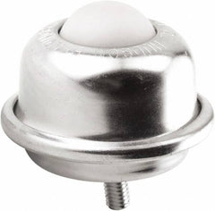 Hudson Bearing - 1-1/2 Inch Diameter, Round, Nylon Ball Transfer - 3-1/4 Inch Overall Diameter, 2.3125 Inch Mount Height, 250 Lb. Capacity - Americas Industrial Supply
