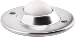 Hudson Bearing - 1-1/2 Inch Diameter, Round, Nylon Ball Transfer - 3.6563 Inch Overall Diameter, 1.1406 Inch Mount Height, 200 Lb. Capacity - Americas Industrial Supply
