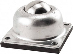 Hudson Bearing - 1-1/2 Inch Diameter, Round, Carbon Steel Ball Transfer - 2.5625 Inch Mount Height, 250 Lb. Capacity - Americas Industrial Supply