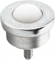 Hudson Bearing - 1 Inch Diameter, Round, Nylon Ball Transfer - 1.6719 Inch Overall Diameter, 1-1/4 Inch Mount Height, 200 Lb. Capacity - Americas Industrial Supply