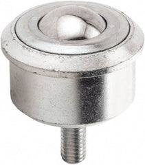 Hudson Bearing - 1.1875 Inch Diameter, Round, Stainless Steel Ball Transfer - 2 Inch Overall Diameter, 1.4375 Inch Mount Height, 750 Lb. Capacity - Americas Industrial Supply