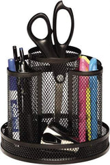 Rolodex - Black Desk Top Organizer - Mesh Metal - Americas Industrial Supply