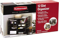 Rubbermaid - Black Document Organizer - Wood, MDF, Laminate - Americas Industrial Supply