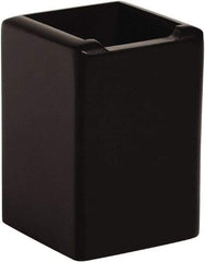 Rolodex - Black Pencil Holder - Wood, MDF, Laminate - Americas Industrial Supply