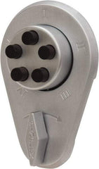 Kaba Access - 1-3/8 to 1-1/2" Door Thickness, Satin Chrome Finish, Push Button Deadbolt - Nonhanded Handling, Combination Override, Keyless Cylinder - Americas Industrial Supply