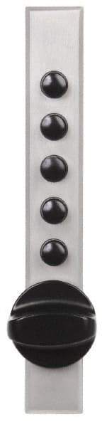 Kaba Access - 3/4" Body Diam, 20 GA. Metal Deck" Max Thickness, Push Lock - Screw Fastening Style, Satin Chrome Coated - Americas Industrial Supply