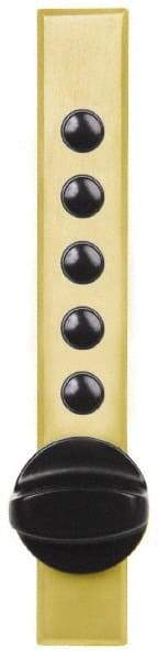 Kaba Access - 3/4" Body Diam, 20 GA. Metal Deck" Max Thickness, Push Lock - Screw Fastening Style, Satin Brass Coated - Americas Industrial Supply