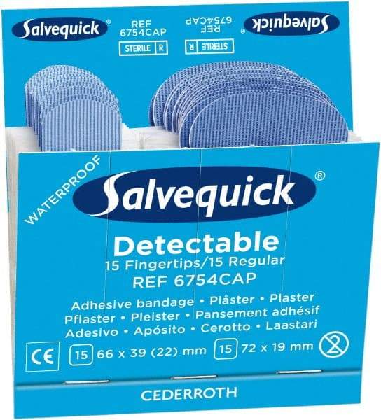 Medique - 2-9/16, 2-13/16" Long x 1-1/2, 3/4" Wide, Fingertip Self-Adhesive Bandage - Woven Fabric Bandage - Americas Industrial Supply