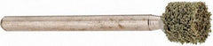 Rex Cut Product - 1/4" Head Diam x 1/4" Thickness, W160, Cylinder End, Aluminum Oxide Mounted Point - White, Fine Grade, 120 Grit, 75,330 RPM - Americas Industrial Supply