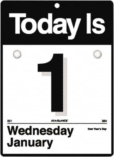 AT-A-GLANCE - 365 Sheet, 4-7/8 x 8", Wall Calendar - White - Americas Industrial Supply