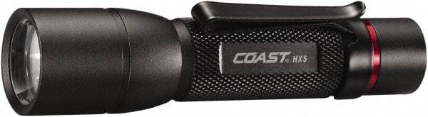 Coast Cutlery - White LED Bulb, 130 Lumens, Industrial/Tactical Flashlight - Black Aluminum Body, 1 AA Battery Included - Americas Industrial Supply