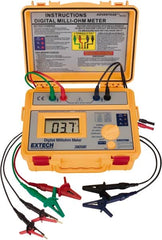 Extech - Digital LCD Display, 0.002 Megohm Electrical Insulation Resistance Tester & Megohmmeter - Powered by AA Battery - Americas Industrial Supply