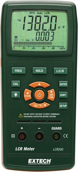 Extech - LCR200, Digital Passive Component LCR Multimeter - 200 mOhm, Measures Capacitance, Resistance - Americas Industrial Supply