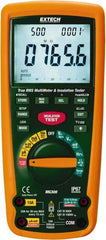 Extech - Digital LCD Display, 4,000 Megohm Electrical Insulation Resistance Tester & Megohmmeter - 1,000 VAC/VDC Max Test Voltage, Powered by 1.5V AA Battery - Americas Industrial Supply