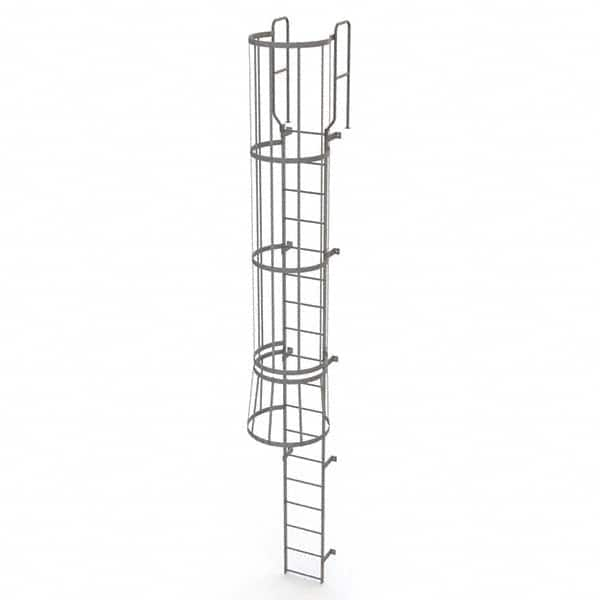 TRI-ARC - Rolling & Wall Mounted Ladders & Platforms Type: Fixed Ladder Style: Safety Cage - Americas Industrial Supply