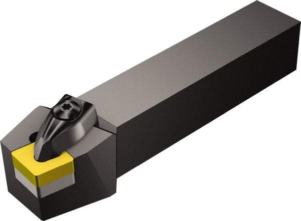 Sandvik Coromant - DCRN, Right Hand Cut, 15° Lead Angle, 3/4" Shank Height x 3/4" Shank Width, Negative Rake Indexable Turning Toolholder - 4-1/2" OAL, CNMG 12 04 08 Insert Compatibility, Series T-Max P - Americas Industrial Supply