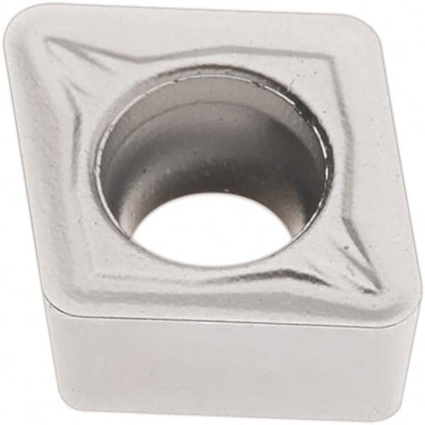 Seco - CCMT21.52 MF2 Grade TP0501 Carbide Turning Insert - Al2O3 Finish, 80° Diamond, 1/4" Inscr Circle, 3/32" Thick, 1/32" Corner Radius - Americas Industrial Supply