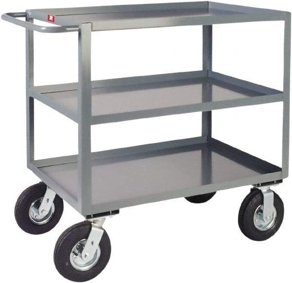 Jamco - 1,200 Lb Capacity, 30" Wide x 48" Long x 39" High Heavy Duty Service Cart - 3 Shelf, Steel - Americas Industrial Supply
