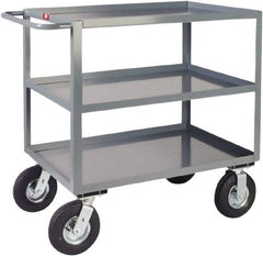 Jamco - 1,200 Lb Capacity, 30" Wide x 48" Long x 39" High Heavy Duty Service Cart - 3 Shelf, Steel - Americas Industrial Supply