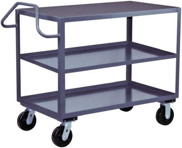 Jamco - 2,400 Lb Capacity, 24" Wide x 30" Long x 36" High Heavy Duty Service Cart - 3 Shelf, Steel - Americas Industrial Supply