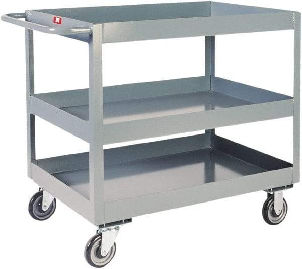 Jamco - 1,200 Lb Capacity, 48" Wide x 24" Long x 39" High Deep Shelf Cart - 3 Shelf, Steel - Americas Industrial Supply