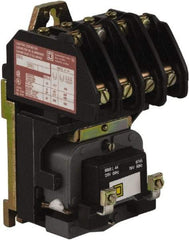 Square D - No Enclosure, 4 Pole, Electrically Held Lighting Contactor - 20 A (Tungsten), 30 A (Fluorescent), 24 VAC at 60 Hz, 4NO Contact Configuration - Americas Industrial Supply