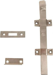 IVES - 8 Inch Long, 1 Inch Wide, Surface Bolt - Steel, Satin Chrome Finish - Americas Industrial Supply