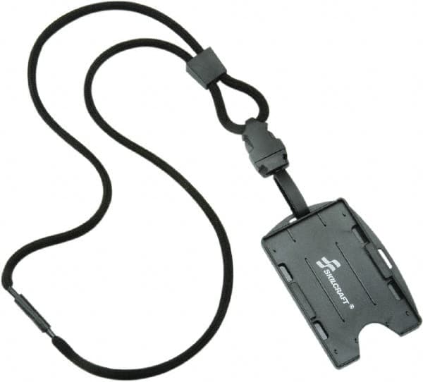 Ability One - Hanging Badge Holder - Black - Americas Industrial Supply