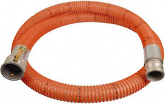 Alliance Hose & Rubber - -13 to 140°F, 4" Inside x 4-3/4" Outside Diam, PVC Liquid Suction & Discharge Hose - Clear & Orange, 20' Long, 29 Vacuum Rating, 75 psi Working - Americas Industrial Supply