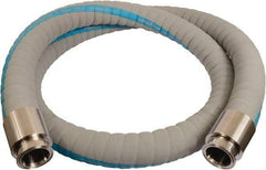 Continental ContiTech - 3" Inside x 3.59" Outside Diam, 220°F, Tri-Clovers Food & Beverage Hose - 4-1/2" Bend Radius, Gray, 25' Long, 200 Max psi, 29 Vacuum Rating - Americas Industrial Supply