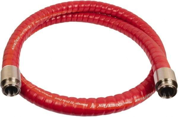 Continental ContiTech - 2" Inside x 2.537" Outside Diam, 220°F, Tri-Clovers Food & Beverage Hose - 4" Bend Radius, Red, 10' Long, 250 Max psi, 29 Vacuum Rating - Americas Industrial Supply