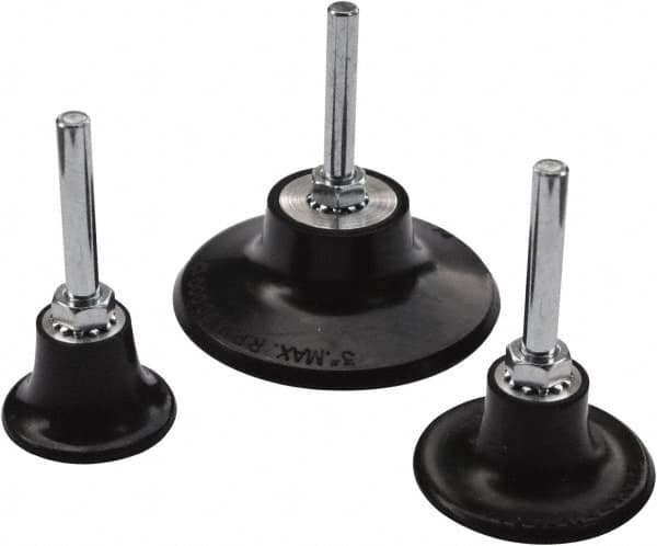 Value Collection - 3/4" Diam Quick-Change Type R Disc Backing Pad - 1/4" Shank Diam, Medium Density, 40,000 RPM, Roloc TR Compatible - Americas Industrial Supply
