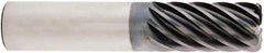 Niagara Cutter - 5/8", 9 Flute, Single End, Solid Carbide, Corner Chamfer End Mill - 4" OAL, 38° Helix, Right Hand Flute, 1-5/8" LOC, Right Hand Cut - Americas Industrial Supply