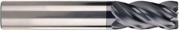 SGS - 9/16", 1-1/8" LOC, 9/16" Shank Diam, 3-1/2" OAL, 4 Flute, Solid Carbide Square End Mill - Single End, AlTiN Finish, Spiral Flute, Variable° Helix, Centercutting, Right Hand Cut, Right Hand Flute, Series Z1 - Americas Industrial Supply