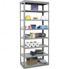 Hallowell - 8 Shelf Starter Heavy-Duty Open Steel Shelving - 800 Lb Capacity, 36" Wide x 87" High x 12" Deep, Gray - Americas Industrial Supply