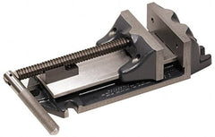 Cardinal Tool - 6" Jaw Opening Capacity x 2" Throat Depth, Horizontal Drill Press Vise - 6" Wide Jaw, Stationary Base, Rapid Action, 15" OAL x 3-11/16" Overall Height, Steel - Americas Industrial Supply