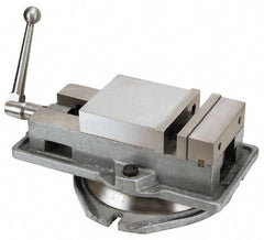 Interstate - 6" Jaw Width, 6" Jaw Opening Capacity, Horizontal Swivel Machine Vise - Manual Operation, 6,613 Lb Capacity, 1 Station, 19-1/8" Long x 6-7/32" High x 1-3/4" Deep, 1-1/2" Jaw Height - Americas Industrial Supply